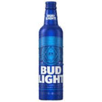 Blue Bud Light bottle.