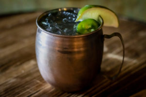 Mexican Mule served in a copper mug.