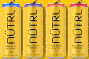 All four flavours of Nutrl Lemonade Vodka Seltzer Real Juice.